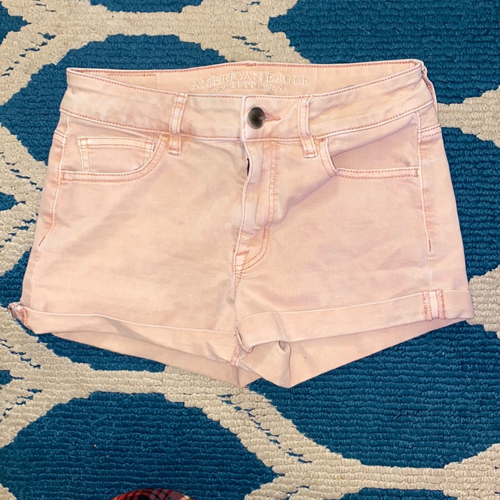 AEO SUPER SUPER STRETCH HI-RISE SHORTIE SHORTS